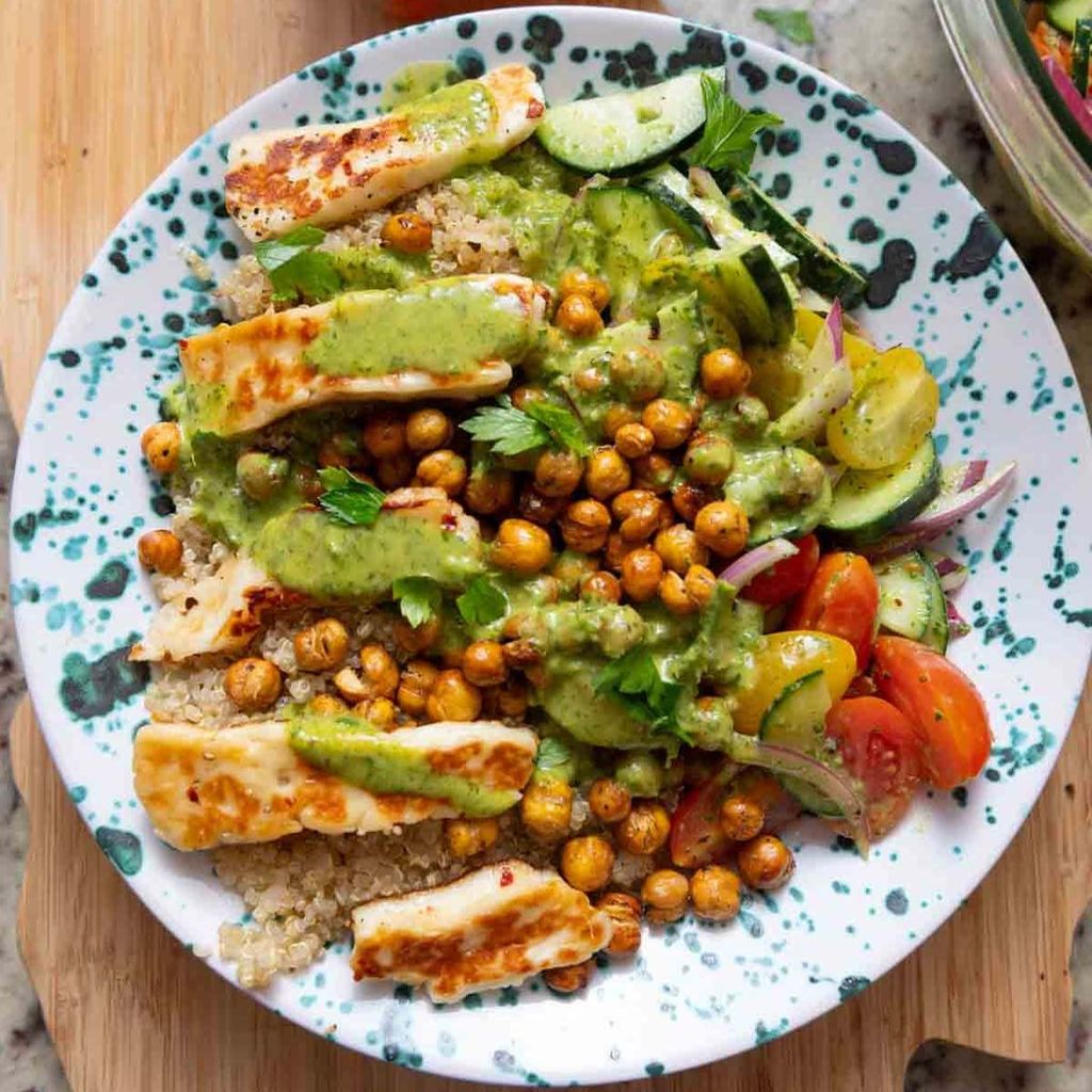 Halloumi & Chickpea Bowl